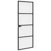 vidaXL Namų durys 76 x 201,5 x 3,5 cm Aliuminis ir Temperuotas Stiklas