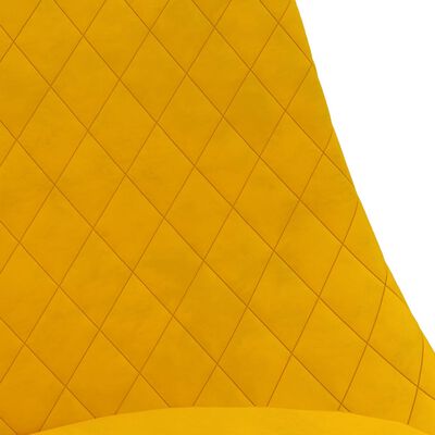 vidaXL Pasukamos valgomojo kėdės, 4vnt., geltonos spalvos, aksomas