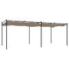 vidaXL Pergolė su ištraukiamu stogu, taupe spalvos, 589x292x230cm