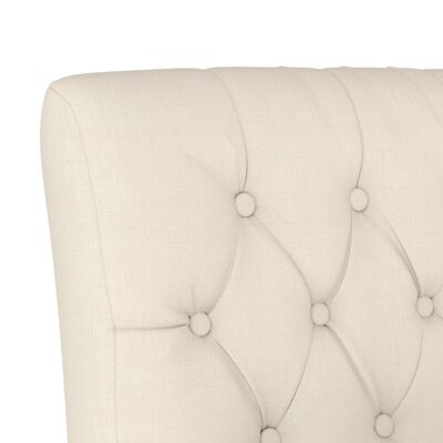 vidaXL Poilsio kėdė, lino audinys, su sagutėmis