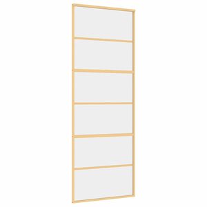 vidaXL Stumdomos durys, auksinės, 76x205cm, ESG stiklas ir aliuminis