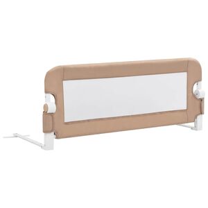 vidaXL Apsauginis turėklas vaiko lovai, taupe, 102x42cm, poliesteris