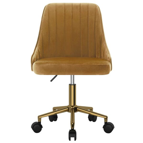 vidaXL Pasukamos valgomojo kėdės, 2vnt., rudos spalvos, aksomas