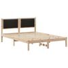 vidaXL Lovos rėmas Juoda 140 x 190 cm Kietos pu&scaron;ies mediena