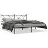 vidaXL Metalinis lovos rėmas su galvūgaliu, juodos spalvos, 183x213cm