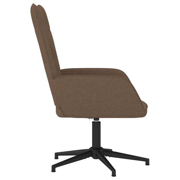 vidaXL Poilsio kėdė, rudos spalvos, audinys