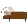 vidaXL Dvivietė sofa-lova, rudos spalvos, aksomas