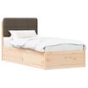 vidaXL Lovo rėmas su apmu&scaron;tu galvūgaliu Taupe 80 x 200 cm