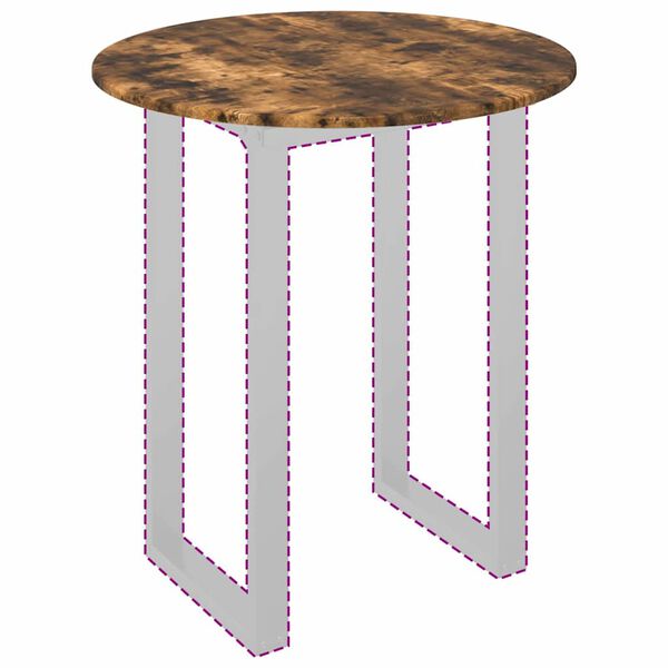 vidaXL Stalo vir&scaron;us Dūminio ąžuolo 70 x 70 x 1,5 cm Apdirbta mediena