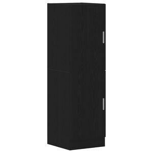 vidaXL Virtuvės spintelė, juodos, 38x41,5x131,5cm, apdirbta mediena