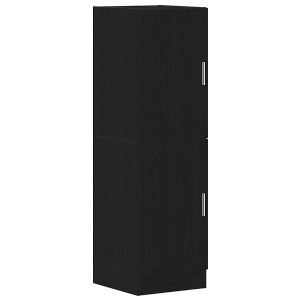 vidaXL Virtuvės spintelė, juodos, 38x41,5x131,5cm, apdirbta mediena