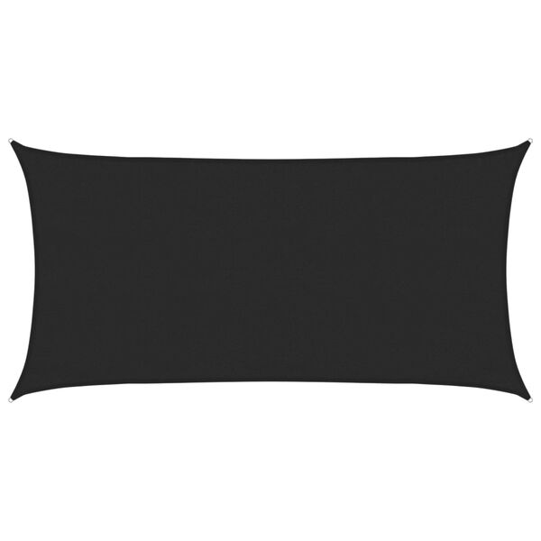 vidaXL Uždanga nuo saulės, juodos spalvos, 3x6m, HDPE, 160g/m²