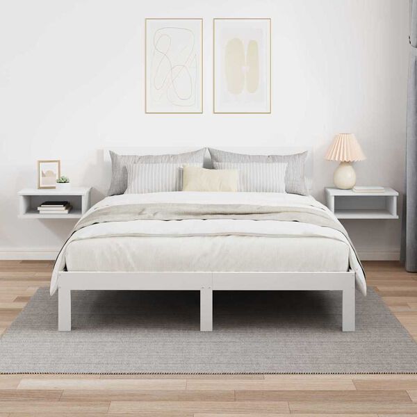 vidaXL Naktinis staliukas 2 pcs Balta 40 x 31 x 15 cm Apdirbta mediena