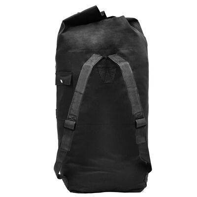 vidaXL Militaristinio stiliaus daiktų krepšys, 85l, juodas
