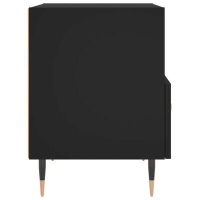 vidaXL Naktinė spintelė, juoda, 40x35x47,5cm, apdirbta mediena