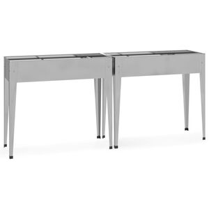 vidaXL Sodo loveliai, 2vnt., galvanizuotas plienas