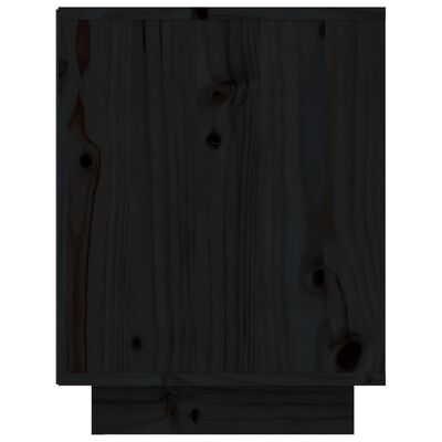vidaXL Spintelė batams, juoda, 60x34x45cm, pušies medienos masyvas