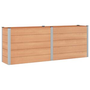 vidaXL Paauk&scaron;tinta sodo lova Ruda 250 x 50 x 91 cm aliuminis