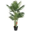 vidaXL Dirbtinė palmė su trimis kamienais, žalios spalvos, 120cm, PP