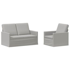vidaXL Sofos komplektas 2 pcs Debesų pilka Audinys
