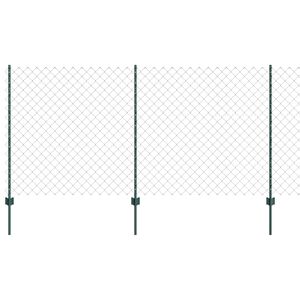 vidaXL Grandininės tvoros su stulpeliu 25 x 1,2 m PVC dengtas plienas