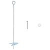 vidaXL Žemės inkaras 10 pcs Sidabrinė &Oslash;10 x 50 cm Cinkuotas metalas