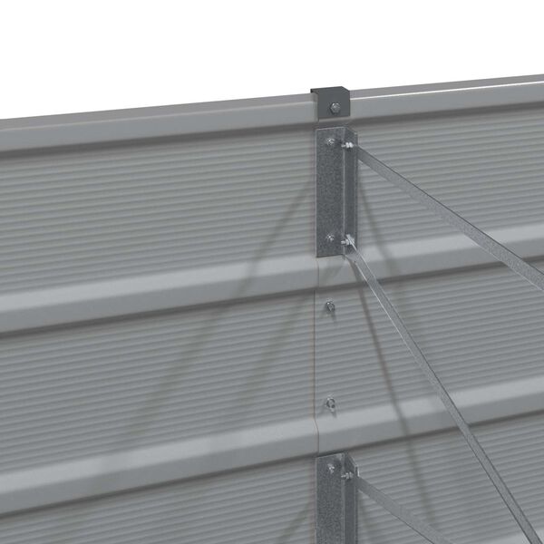 vidaXL Lovelis &Scaron;viesiai pilka 600 x 80 x 45 cm Plienas