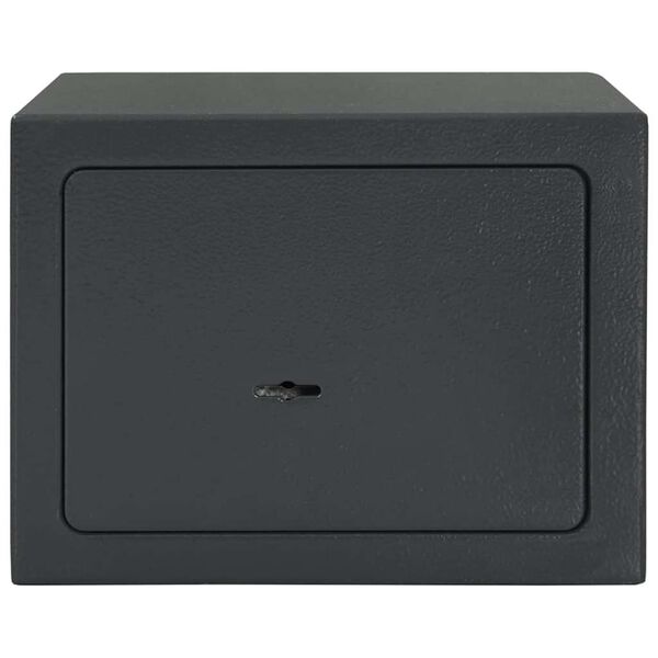 vidaXL Seifo dėžė su užraktu Tamsiai pilka 23 x 17 x 17 cm Plienas