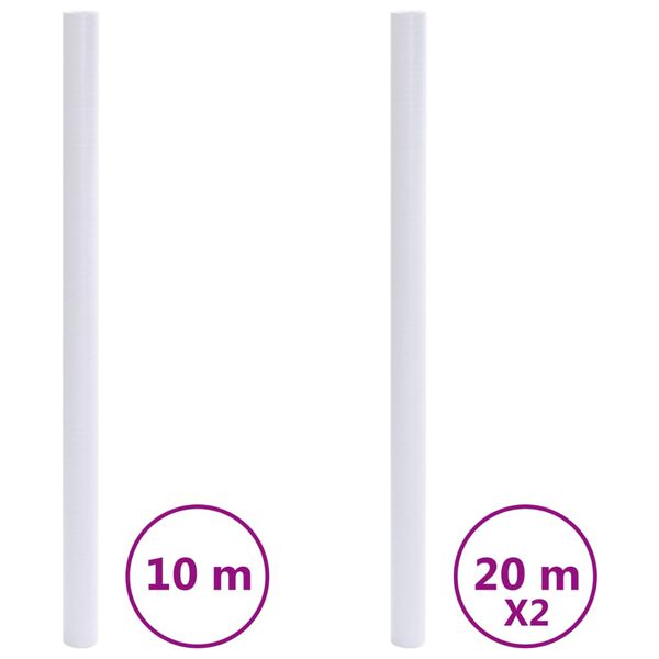 vidaXL Langų plėvelės, baltos spalvos, PVC, matinės