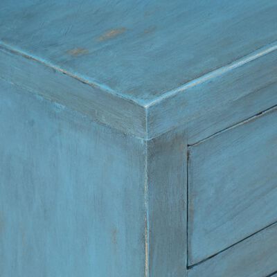 vidaXL Naktinis staliukas, mėlynas, 40x30x50cm, mango medienos masyvas