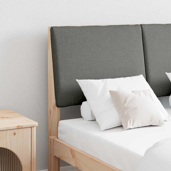 vidaXL Apmu&scaron;ta lovos galvūgalis Tamsiai pilka 135 cm