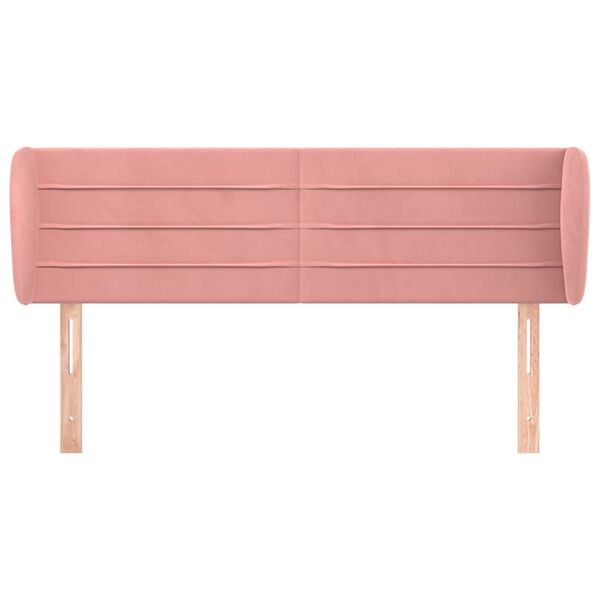 vidaXL Galvūgalis su auselėmis,rožinės spalvos,147x23x78/88cm, aksomas