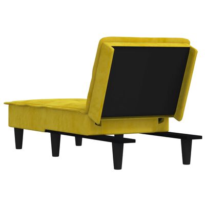 vidaXL Poilsio gultas, geltonos spalvos, aksomas