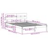 vidaXL Lovos rėmas Ruda 140 x 200 cm Pu&scaron;ies medienos masyvas