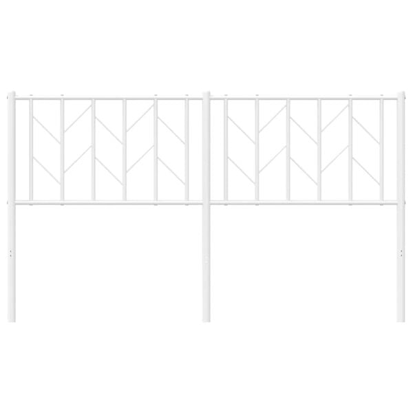 vidaXL Metalinis pakaitinis galvūgalis, baltos spalvos, 150cm