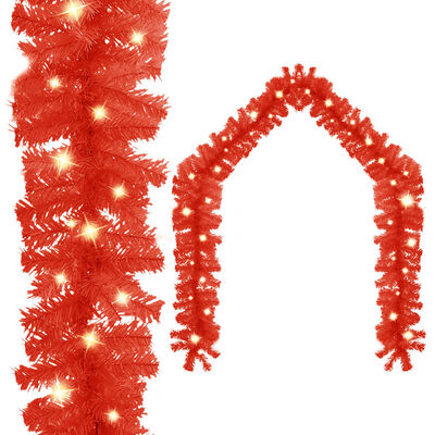 vidaXL Kalėdinė girlianda su LED lemputėmis, raudonos spalvos, 5m