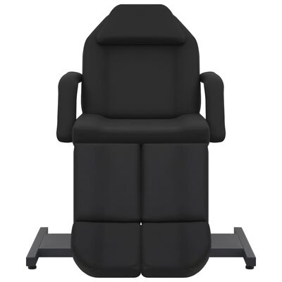 vidaXL Kosmetologinė kėdė, juodos spalvos, 180x62x78cm, dirbtinė oda