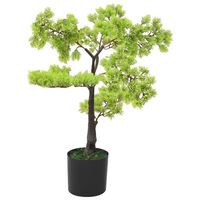 vidaXL Dirbtinis kiparisinis bonsai medelis su vazonu, 60cm, žalias