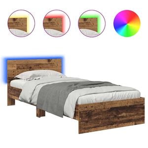 vidaXL Lovos rėmas Senovinis medis 100 x 200 cm Apdirbta mediena