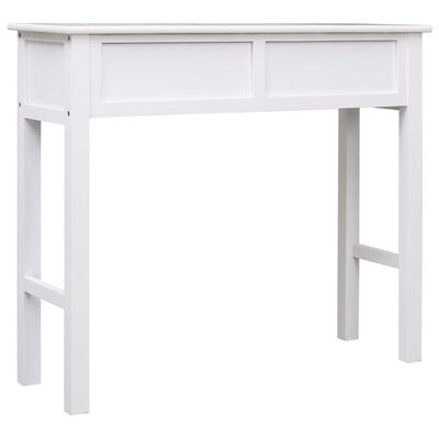 vidaXL Konsolinis staliukas, baltos spalvos, 90x30x77 cm, mediena