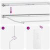 vidaXL Elektrinė i&scaron;traukiama pavėsinė Baltas 4 x 2 m