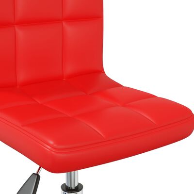 vidaXL Pasukama biuro kėdė, raudonos spalvos, dirbtinė oda
