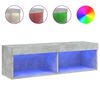 vidaXL TV spintelė su LED lemputėmis, betono pilka, 100x30x30cm