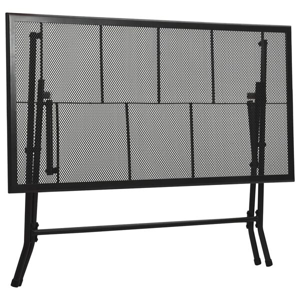 vidaXL Sodo valgomojo baldų komplektas, 7 dalių, antracito, plienas