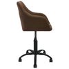 vidaXL Pasukamos valgomojo kėdės, 2vnt., rudos spalvos, audinys