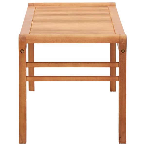 vidaXL Dvivietis sodo suoliukas, 120cm, eukalipto medienos masyvas