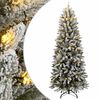 vidaXL Dirbtinė Kalėdų eglutė su 300 LED lempučių ir sniegu, 180cm
