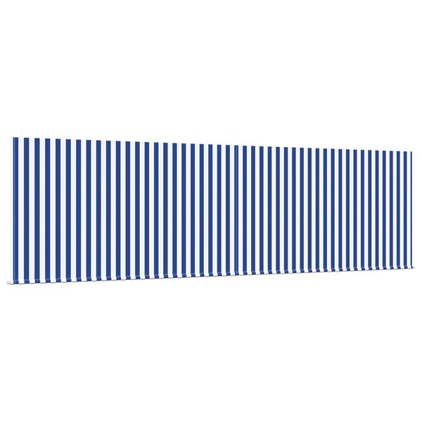 vidaXL I&scaron;traukiama markizė Mėlyna ir balta 400 &times; 300 cm