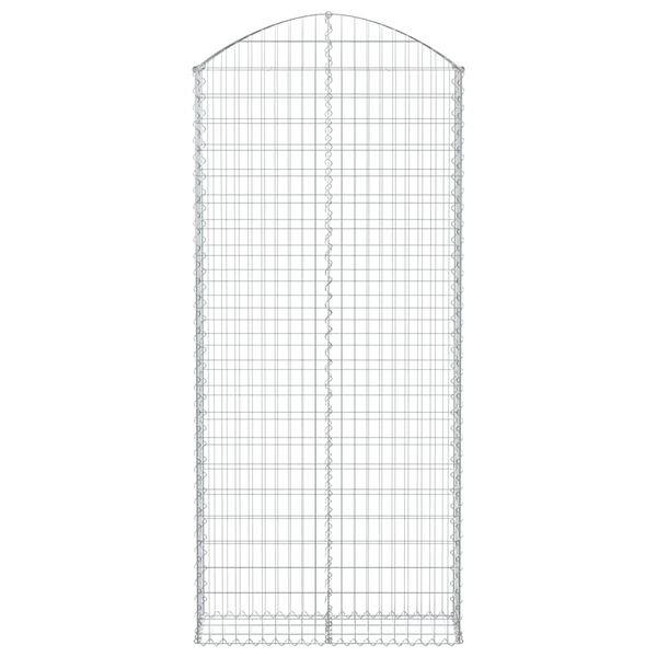 vidaXL Išlenktas gabiono krepšys, 100x30x220/240 cm, geležis