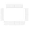 vidaXL Televizoriaus spintelė 8 pcs Auk&scaron;tai blizganti balta